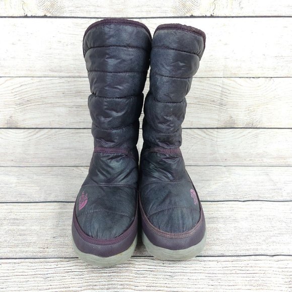 The North Face Girls Black Comfort Outdoor Mid-Calf Pull On Snow Boot Size US 5 - Picture 2 of 8